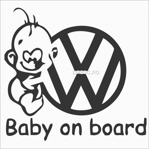 Sticker baby on board vw 