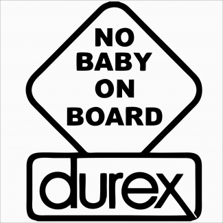 Sticker no baby on board 