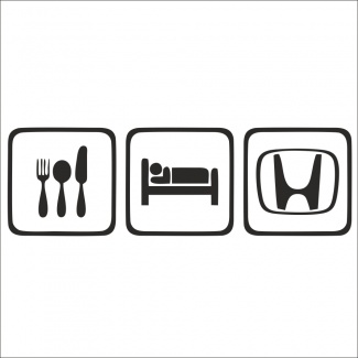 Sticker honda eat sleep