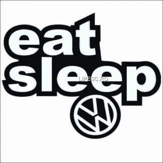 Sticker eat sleep vw