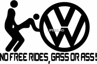 Sticker No free rides VW