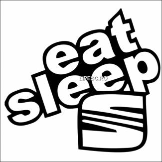 Sticker eat sleep Seat