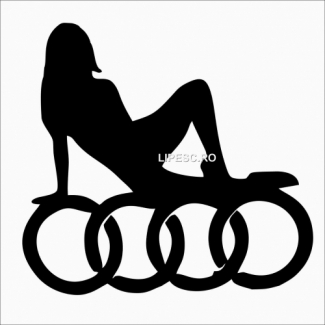 Sticker lady Audi